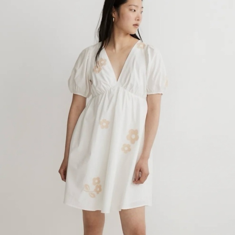 New Madewell Annamarie Mini Dress Size 0 White
